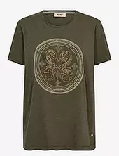 Mmzano O-ss Embroidery Tee Mos Mosh Green