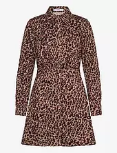Leopard-print Shirt Dress Mango Brown