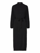 Slfvaleria Ls Ankle Plisse Dress B Selected Black
