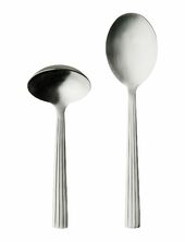Raw Cutlery Matte Steel - 2 Pcs Set Gravy/potato Spoon Giftbox Aida Silver