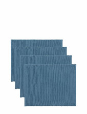 Uni Place Mat Rib 4-pack Linum Blue