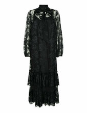 Yaslacilla Ls Lace Long Dress - Show Yas Black