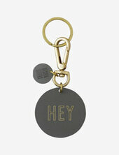 Key Ring Design Letters Grey
