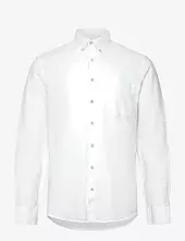 Cotton/linen Shirt L/s Lindbergh White