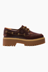 Stone Street Platform Boat Shoe - Burgundy - Timberland - Bordeaux 38 1/2