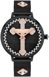 Police Dameur P16031msb02mma Socrota Sort/rosaguldtonet Stål Ø36 Mm