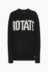 Knitted Logo Sweater - Black - Rotate - Sort M