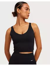 Aim'n Ribbed Seamless Bralette Sports Bh - Medium Support Black