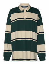 Striped Over D Polo Shirt Weekday Beige
