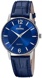 Festina Herreur F20690-3 Classic Blå/læder Ø36 Mm