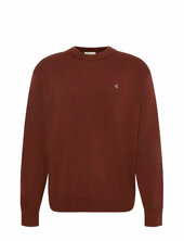 Eu Ls Cotton Relaxed Crewnk Swea Calvin Klein Jeans Red