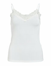 Objleena Sus Lace Singlet Top Noos Object White