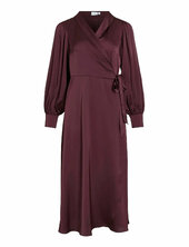 Vienna Ravenna Ankle Wrap Dress-noos/dc Vila Burgundy