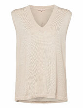 Srmarla V-neck Loose Fit Knit Vest Soft Rebels Cream