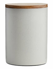 Raw Arctic White - Krukke M/teaklåg 1 Stk H15xd10 Cm Aida White