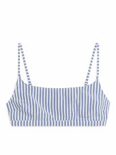 Seersucker Bikini Top - Blue