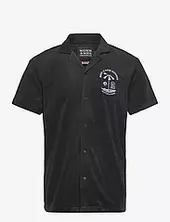 Short-sleeved Regular Fit Towelling Shirt Scotch & Soda Black