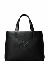 Sculpted Mini Ew Tote Calvin Klein Black