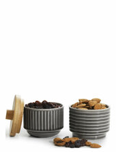 Coffee & More, Serving Bowls With Bambo Lid 2-pack Sagaform Grey