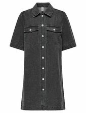 Onlbelle S/s Button Dress Dnm Gua Noos Only Black