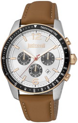 Just Cavalli Herreur Jc1g204l0035 Classic Sølvfarvet/læder Ø44 Mm