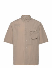 Jaxson Fisherman Shirt Wood Wood Beige