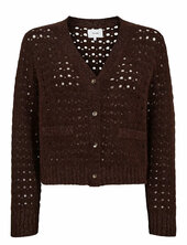 Nuriette Dot Pointelle Cardigan Nümph Brown