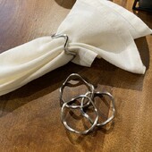 Servietring "skye" Antik Sølv Farve - Nordal