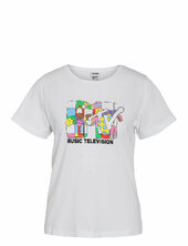Nmnate S/s Mtv T-shirt Jrs Fwd Noisy May White