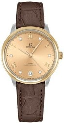 Omega Dameur 434.23.34.20.58.001 De Ville Prestige Guld/læder Ø34 Mm