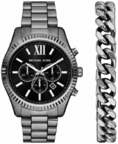 Michael Kors Herreur Mk9217set Lexington Sort/stål Ø44 Mm