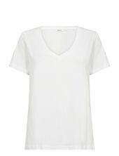 Crnaia Deep V-neck T-shirt Cream White