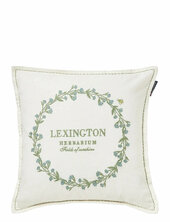 Wreath Linen/cotton Logo Pillow Cover Lexington Home Cream