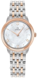 Omega Dameur 434.20.30.60.05.001 De Ville Prestige Hvid/18 Karat Rosa