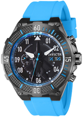 Invicta Herreur 39898 Aviator Sort/gummi Ø50 Mm