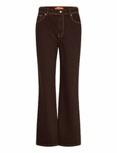 2251 Denim, High Waist Straight Cut Stine Goya Brown