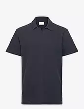 Loose Bouclé Polo - Gots/vegan Knowledge Cotton Apparel Navy