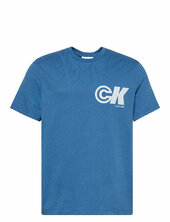 Ss 20s Ck Sport Logo Graphic Tee Calvin Klein Jeans Blue