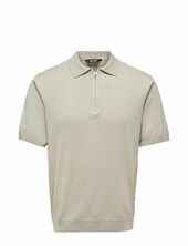 Onswyler Life Reg 14 Ss Zip Polo Knit Only & Sons Cream