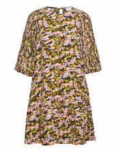 Slfevie 3/4 Plisse Dress B Selected Patterned