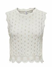Onlluna Life Sl O-neck Tank Noos Knt Only White