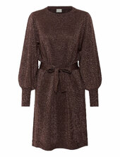 Karegina Knit Belt Dress Kaffe Brown