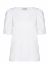 T-shirt From Freequent In A Soft Material. The T-shirt Has A Simple Silhouette W Free/quent White