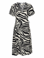 Vilovie S/s Wrap Midi Dress/su - Noos Vila Black