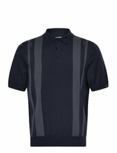 Reymond Stripe Knit Polo J. Lindeberg Black