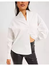 Pieces Pctanne Ls Loose Shirt Noos Oversized Skjorter Cloud Dancer