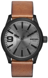 Diesel Herreur Dz1764 Rasp Grå/læder Ø46 Mm