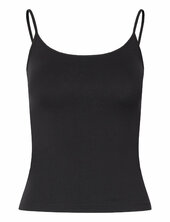 Fitted Strappy Scoop Neck Singlet Weekday Black
