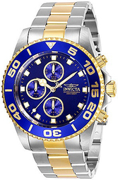 Invicta Herreur 28692 Pro Diver Blå/gul Guldtonet Stål Ø43 Mm
