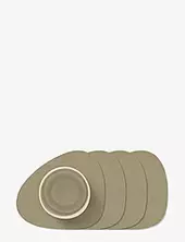 4-set Glass Mat Curve Nupo Lind Dna Brown